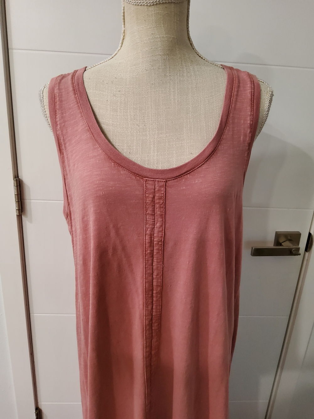 Daily Practice Anthropologie Dusty Pink Sleeveless Midi Dress Size L - Picture 5 of 12